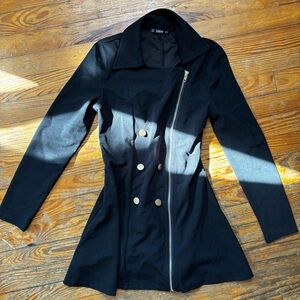 Double-Breasted Trench Coat Dress